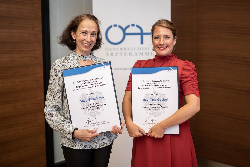 v.l.n.r. Mag. Elisa Vass und Mag. Tina Goebel