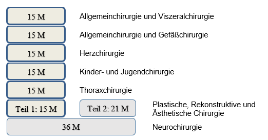 Wechselseitige Anrechnung der SFG (chirurgische Sonderfächer)