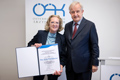 Präsident Steinhart bei der Verleihung des ÖÄK-Pressepreises für 2025 an Mag. Ursula Theiretzbacher